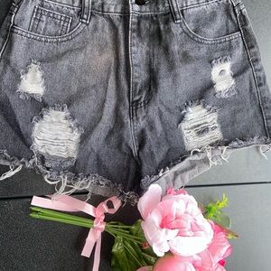 Raw Hem Denim Shorts